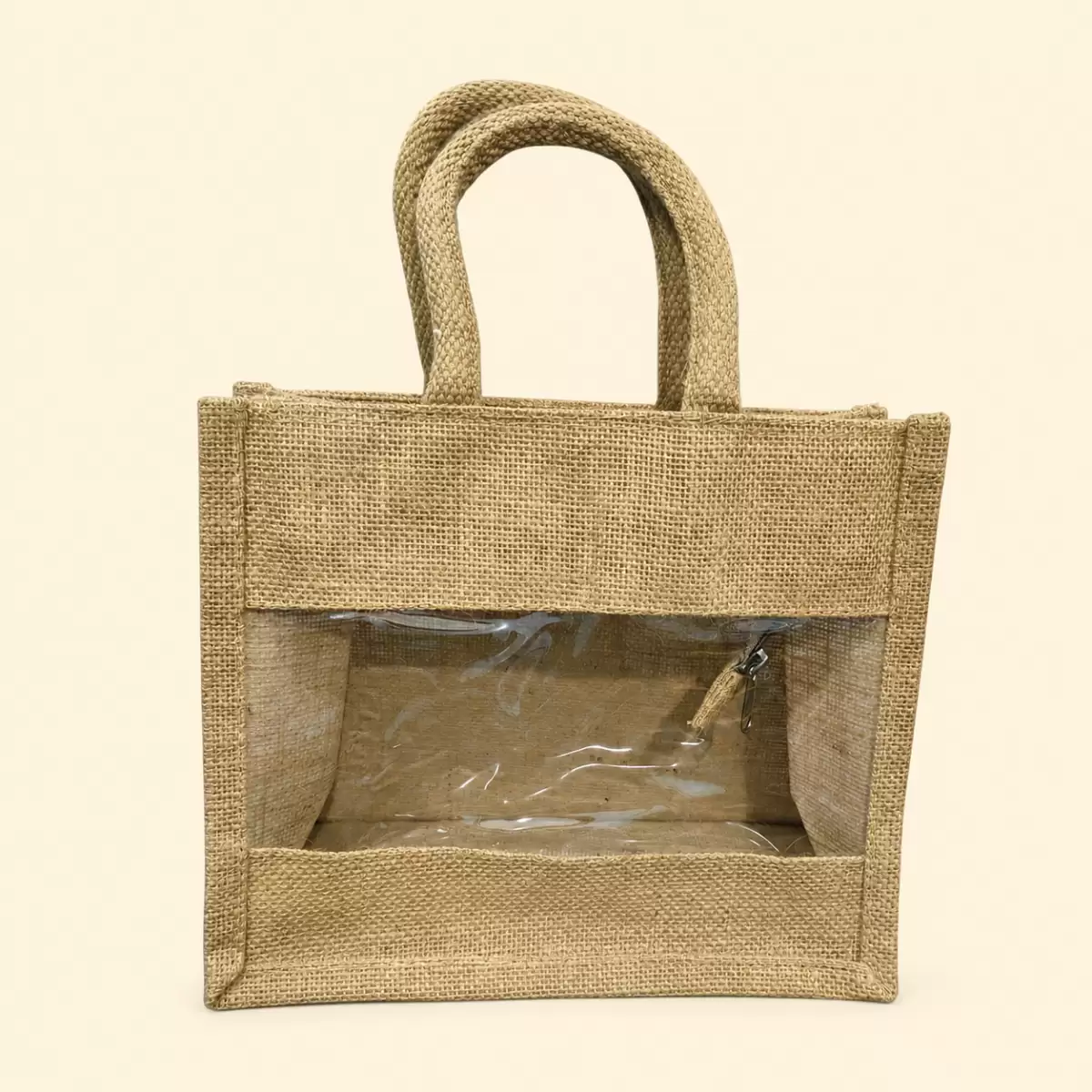 Brown Jute Hand Bag