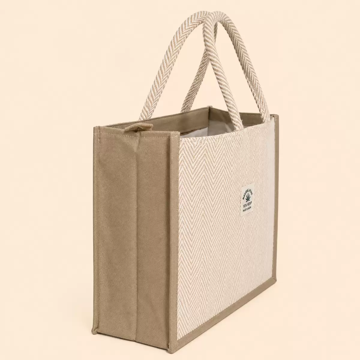 Gray Hemp Shopping Bag