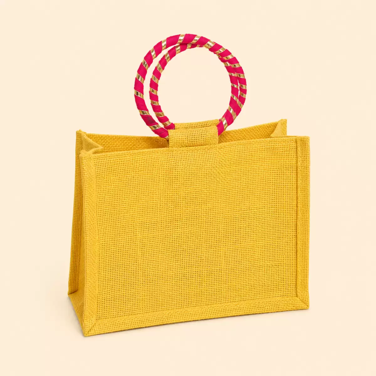 Light Yellow Jute Gift Bag