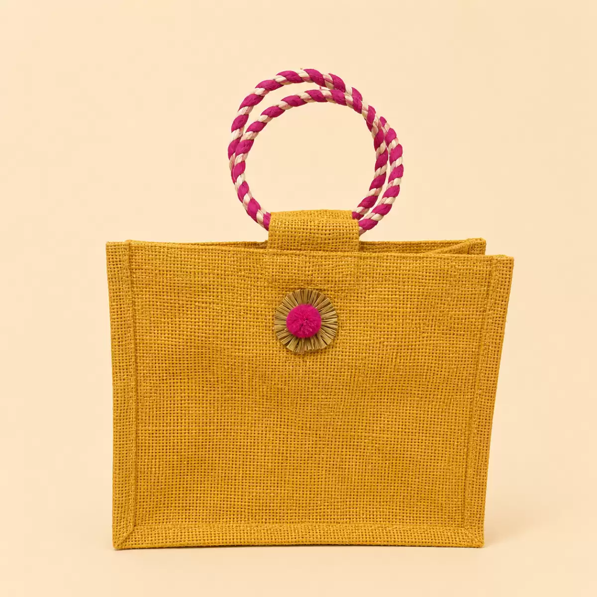 Dark Yellow Jute Gift Bag