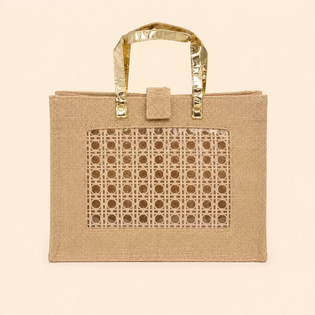 Brown Jute Shopping Bag