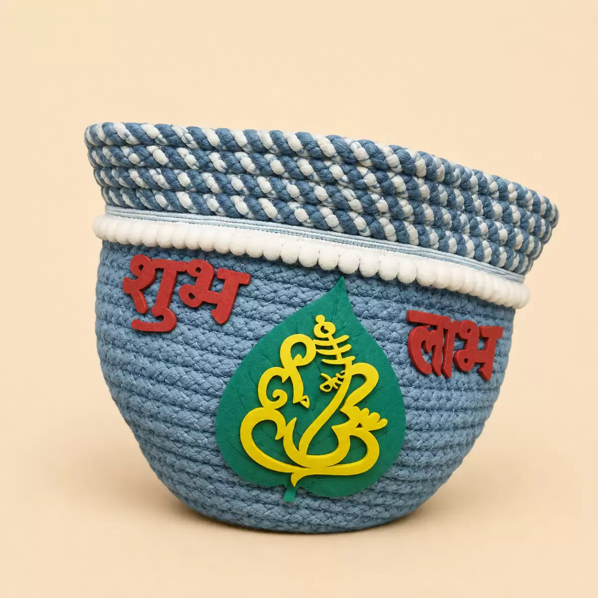 Light Blue Jute Gift Bag