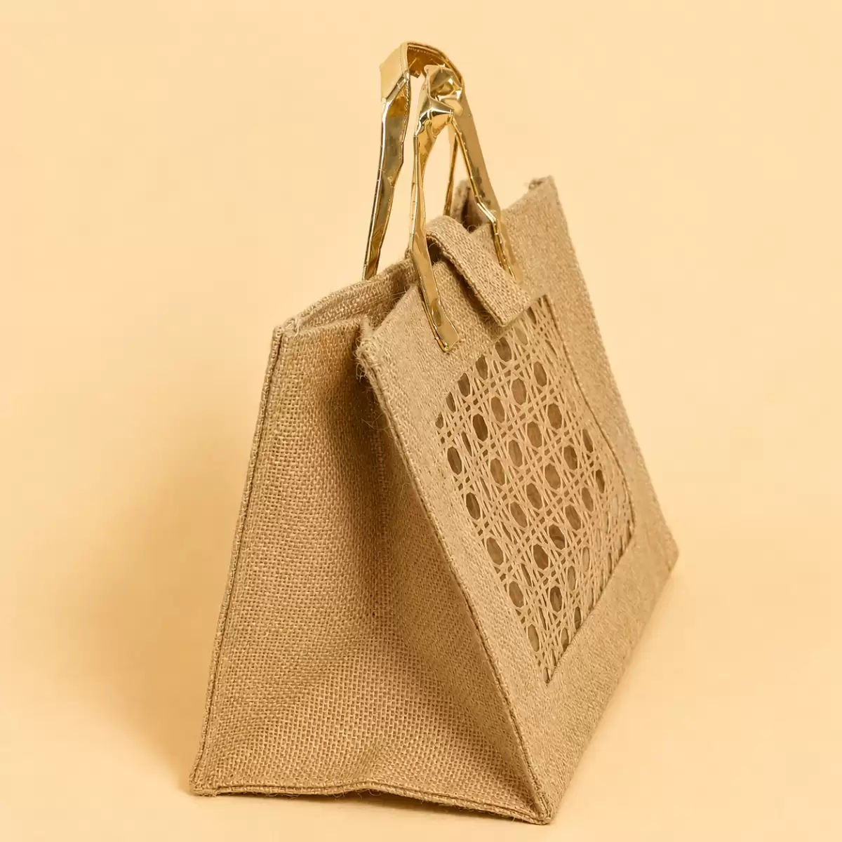 Brown Jute Shopping Bag
