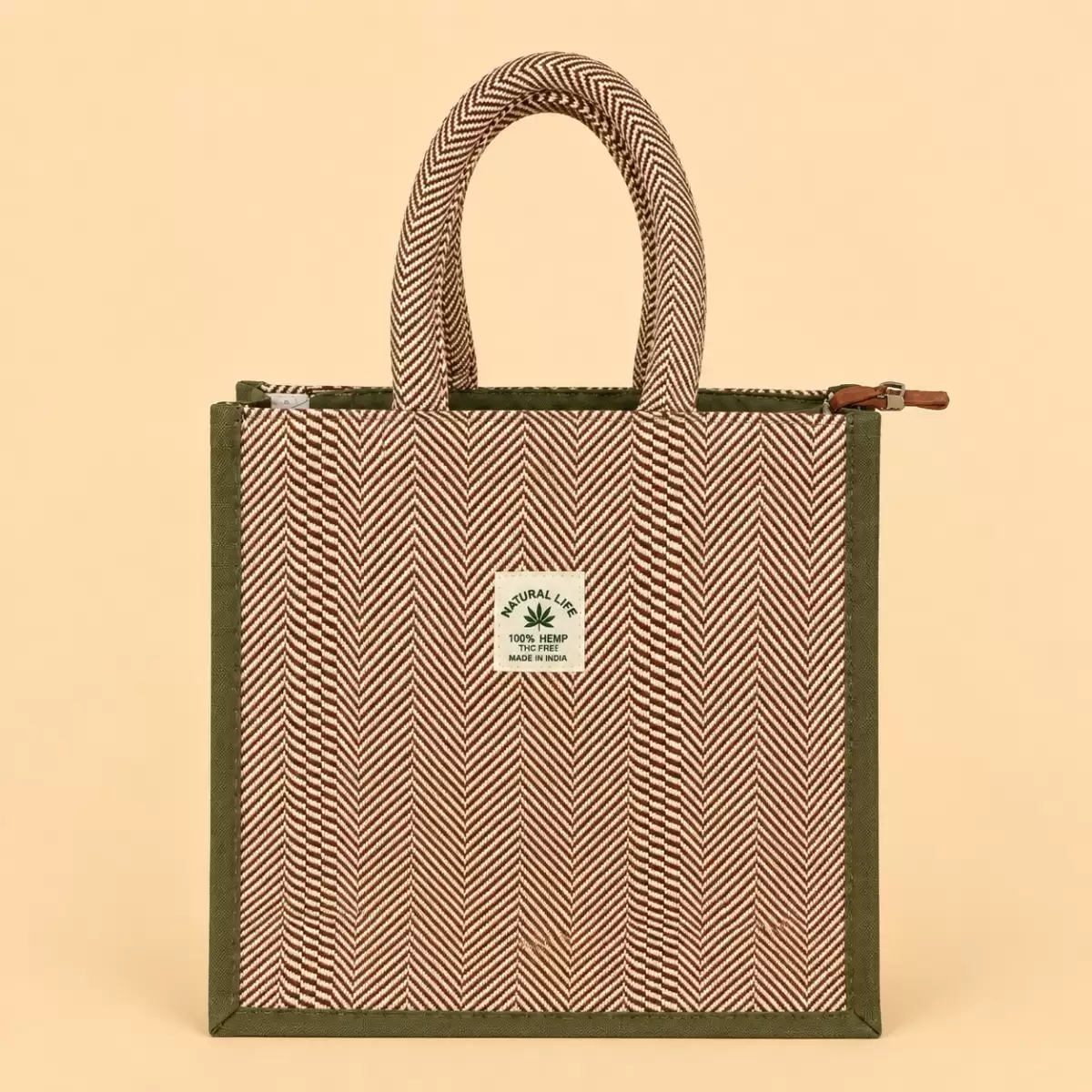 Beige Hemp Shopping Bag