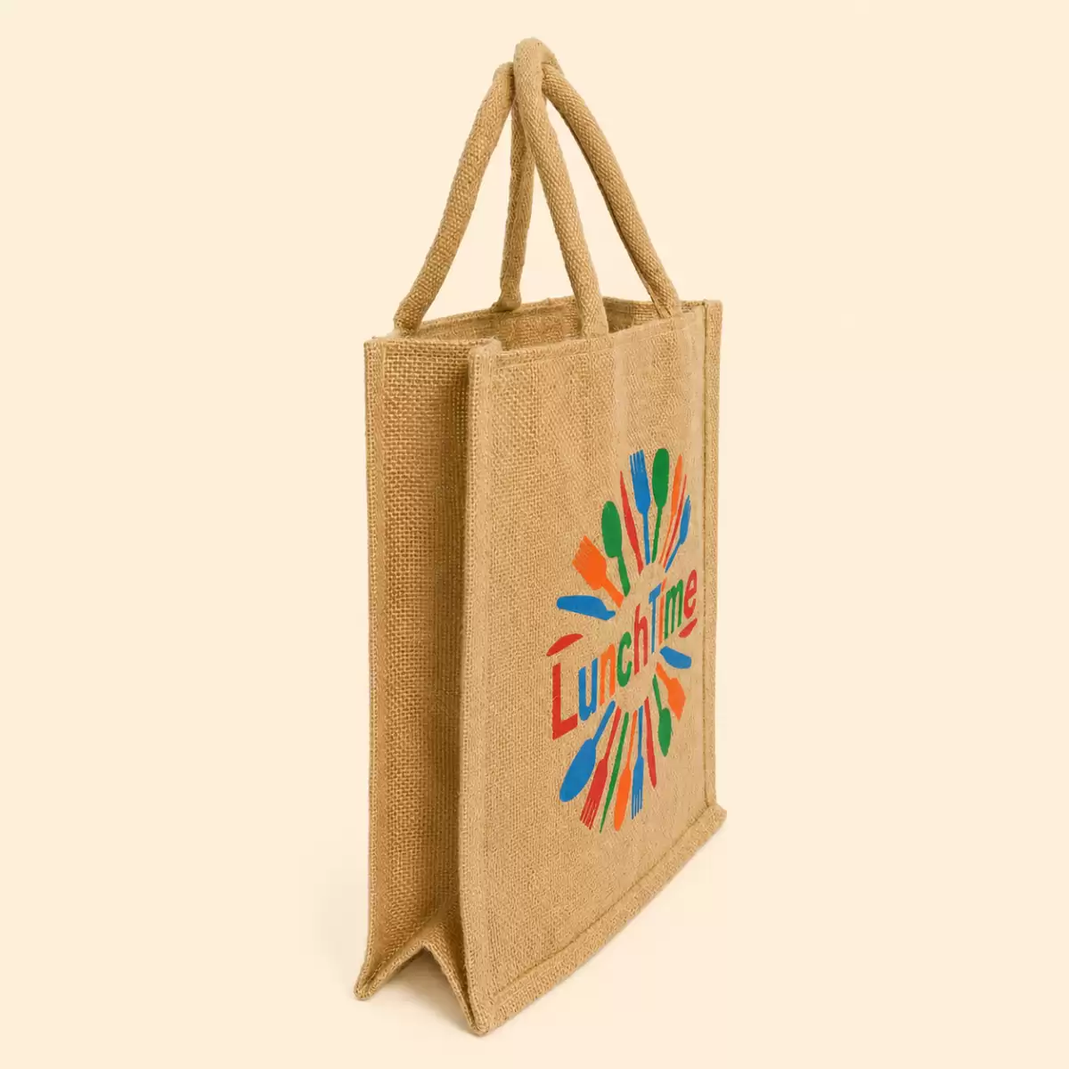 Brown Lunch Jute Bag